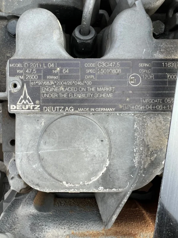 Deutz D 2011 L 04 Diesel Engine, 64 HP - Image 3
